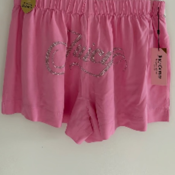 💎 Pink Juicy Couture Rhinestone Short Size Small 🇺🇸 exclusive 💎 - Picture 2 of 3